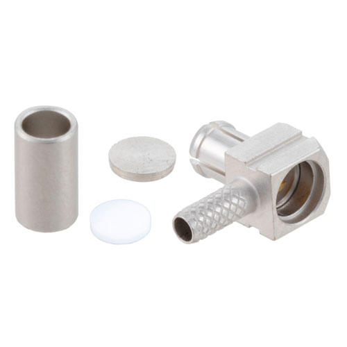 MCX Plug Right Angle Non-Magnetic Connector Crimp/Solder Attachment for RG316 FMCN45885