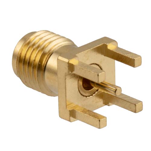 2.92mm Female (Jack) PCB Mount Connector Solder Attachment Thru Hole, .200 inches x .059 inches Hole Spacing 40GHz VSWR1.2 FMCN45915