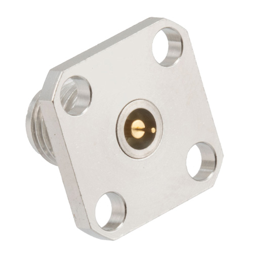 2.92mm Female (Jack) 4 hole 0.5 inches SQ with Round Contact 40GHz VSWR1.2, 0.012 inches Diameter Pin and 0.059 inches Pin Length FMCN45928