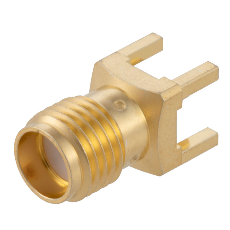 Non-Magnetic SMA Female Solder Attachment Thru Hole PCB, .201 inch x 0.059 inch Hole Spacing FMCN45954