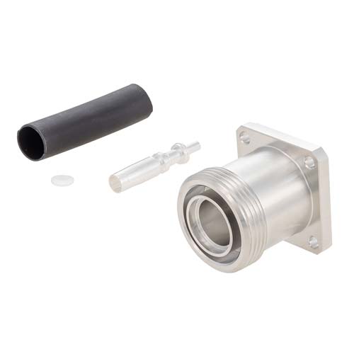 7/16 DIN Female Low PIM Connector Solder Attachment 4 Hole Flange for SPF-250, SPO-250, SPP-250-LLPL, FM-1/4SFHC, 1/4" Superflexible Cable FMCN45990