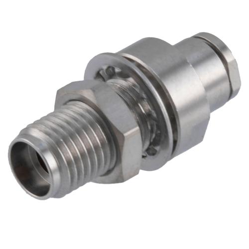 2.92mm Female Bulkhead Connector Clamp/Solder Attachment for FM-SR034CU-ST, .034 Semi-Rigid Cable FMCN51266