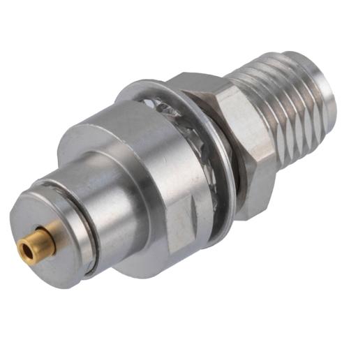 2.92mm Female Bulkhead Connector Clamp/Solder Attachment for FM-SR034CU-ST, .034 Semi-Rigid Cable FMCN51266