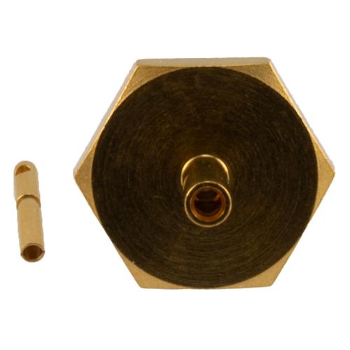 SMA Female Bulkhead Connector Solder Attachment for FM-SR047ALTN-COIL, FM-SR047CU-COIL, FM-SR047CUTN-COIL, .047 Semi-Rigid Cable FMCN51271