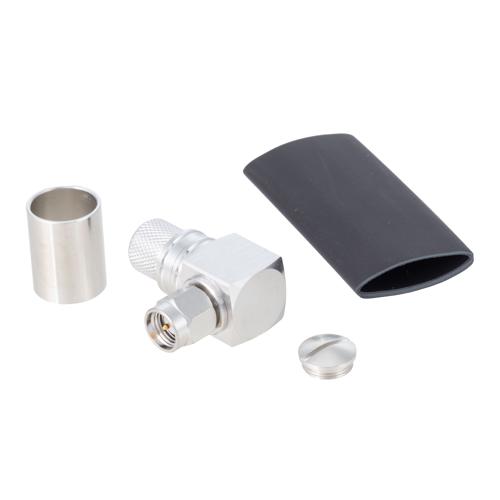 RA SMA Male (Plug) Connector Crimp/Solder Attachment for LMR-400, LMR-400-DB, LMR-400-UF, LMR-400-UF-FR, TCOM-400, LMR-400-LLPX Cable FMCN5129