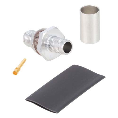 SMA Female (Jack) Bulkhead Connector Crimp/Solder Attachment for TCOM-240, LMR-240-FR, LMR-LW240, LMR-240, LMR-240-DB, LMR-240-UF Cable FMCN5133