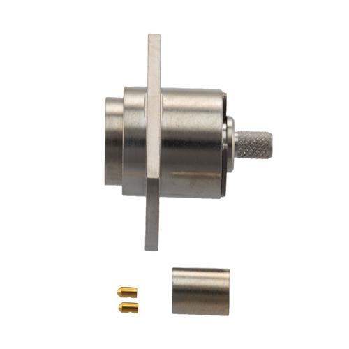 BMA Jack (Female) Connector Crimp Attachment 2 Hole Flange for LMR-100A-UF, LMR-100A-FR, LMR-100A-PVC, M17/113-RG316, RG174, RG316 Cable FMCN5154