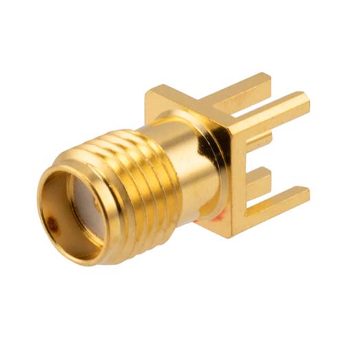 SMA Female Commercial Grade PCB Connector .063 inch End Launch Solder Attachment Low Profile FMCN5194