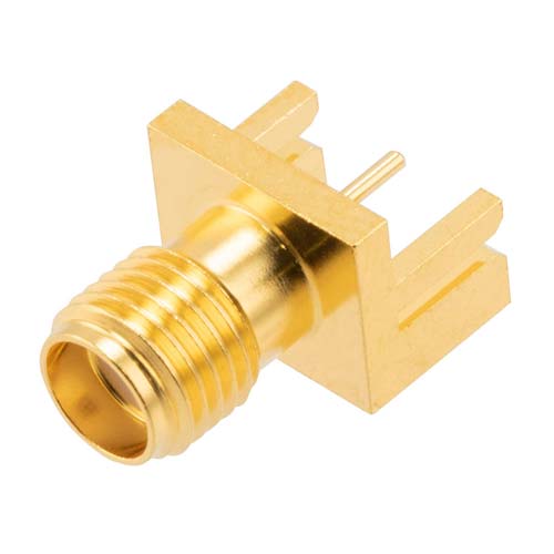 SMA Female Commercial Grade PCB Connector .032 inch End Launch Solder Attachment FMCN5198