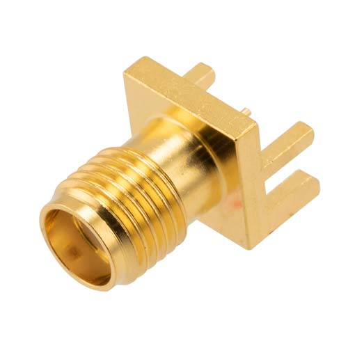 SMA Female Commercial Grade PCB Connector .078 inch End Launch Solder Attachment .020 Inches Diameter Pin FMCN5217