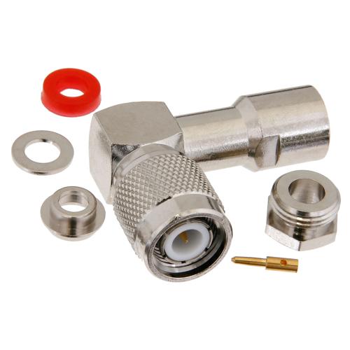 RA TNC Male (Plug) Connector Clamp/Solder Attachment for RG55, RG58, RG142, RG223, RG400, LMR-195, LMR-195-FR, LMR-195-UF Cable FMCN5263