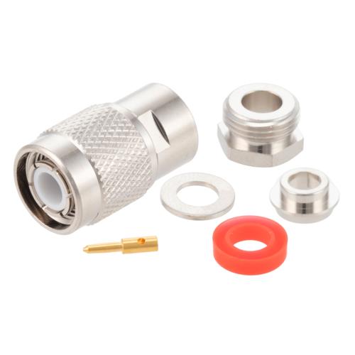 TNC Male (Plug) Connector Clamp/Solder Attachment for RG55, RG58, RG142, RG223, RG400, LMR-195, LMR-195-FR, LMR-195-UF Cable FMCN5264