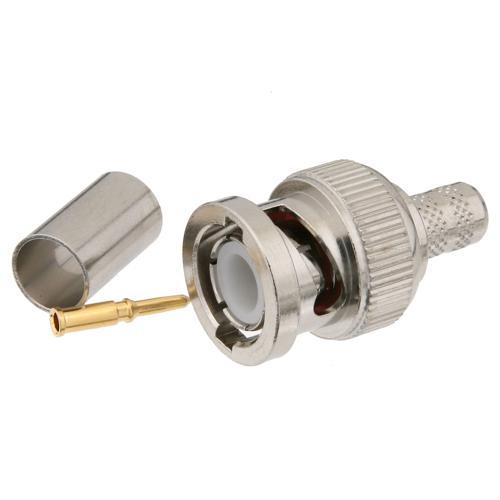 BNC Male (Plug) Connector Crimp/Solder Attachment for LMR-240, LMR-240-DB, LMR-240-FR, LMR-240-UF, LMR-LW240, RG8X, TCOM-240 Cable FMCN5293