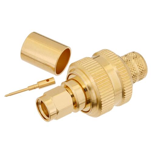 SMA Male (Plug) Connector Crimp/Solder Attachment for LMR-400, LMR-400-DB, LMR-400-FR, LMR-400-LLPX, LMR-400-UF, LMR-400-UF-FR Cable FMCN5296