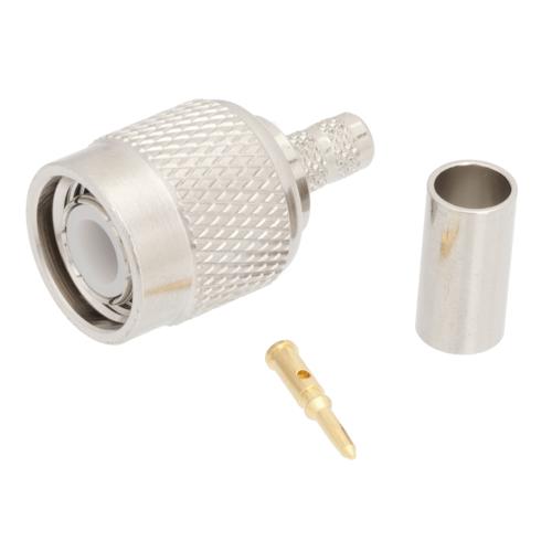 TNC Male Connector Crimp/Crimp Attachment for LMR-200, LMR-200-FR Cable With POM Insulator FMCN5302
