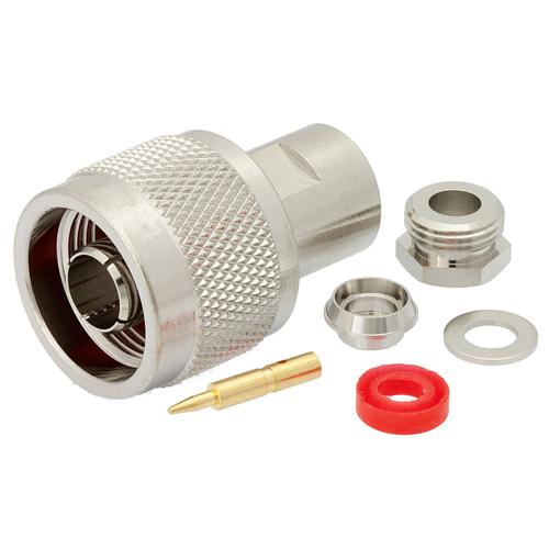 N Male Connector Clamp/Solder Attachment for RG58, RG55, RG141, RG142, RG223, RG400, RG303, LMR-195 Cable FMCN5307