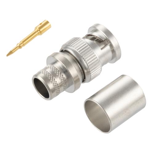 BNC Male (Plug) Connector Crimp/Solder Attachment for LMR-400, LMR-400-DB, LMR-400-UF, LMR-400-UF-FR, TCOM-400, LMR-400-LLPX, LMR-400-FR FMCN5335