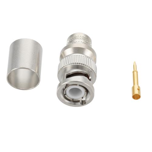 BNC Male (Plug) Connector Crimp/Solder Attachment for LMR-400, LMR-400-DB, LMR-400-UF, LMR-400-UF-FR, TCOM-400, LMR-400-LLPX, LMR-400-FR FMCN5335