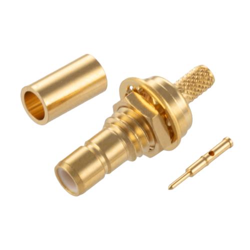 SMB Jack (Female) Non-Magnetic Connector Crimp/Solder Attachment for LMR-100A-UF, LMR-100A-PVC, RG174, RG174NM, RG188, RG316 Cable FMCN5340