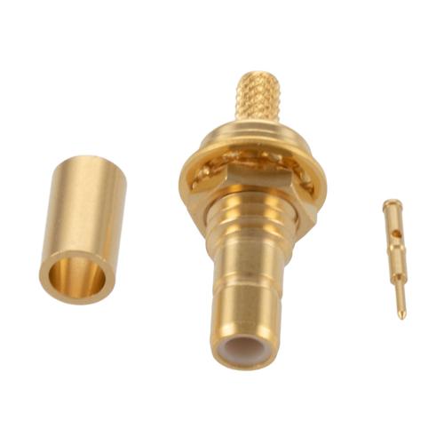 SMB Jack (Female) Non-Magnetic Connector Crimp/Solder Attachment for LMR-100A-UF, LMR-100A-PVC, RG174, RG174NM, RG188, RG316 Cable FMCN5340