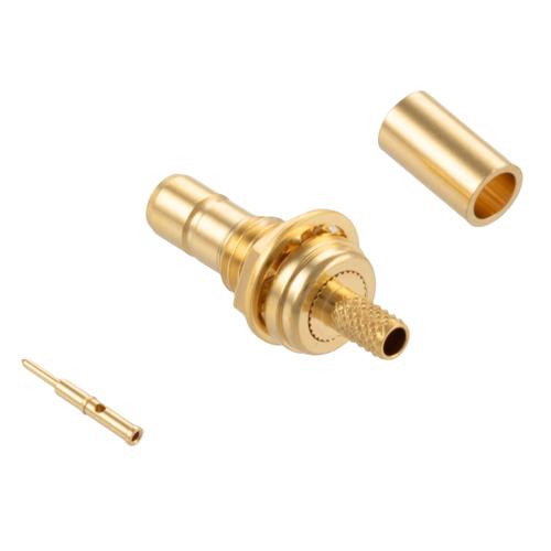 SMB Jack (Female) Non-Magnetic Connector Crimp/Solder Attachment for LMR-100A-UF, LMR-100A-PVC, RG174, RG174NM, RG188, RG316 Cable FMCN5340