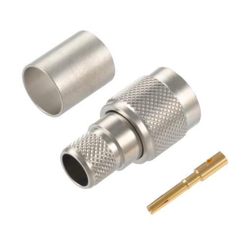 RP TNC Plug (Male) Connector Crimp/Solder Attachment for M17/75-RG214, RG214, RG393 Cable FMCN5341