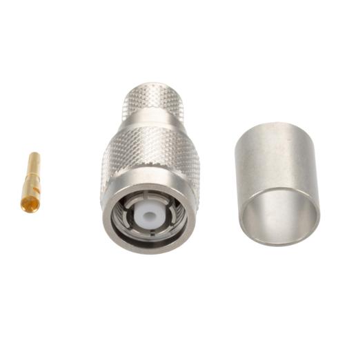 RP TNC Plug (Male) Connector Crimp/Solder Attachment for M17/75-RG214, RG214, RG393 Cable FMCN5341