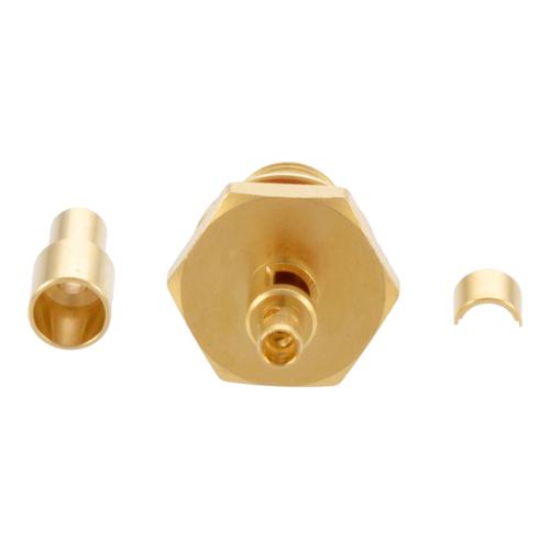 SMA Female (Jack) Bulkhead Connector Crimp Attachment For RG178, RG178-DS, .268 inch D Hole, IP67 Mated FMCN5360