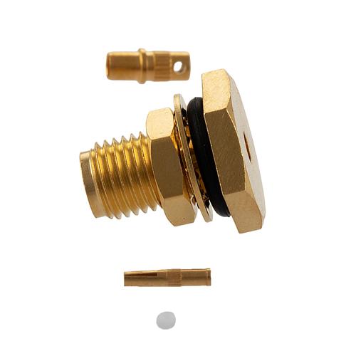 SMA Female (Jack) Bulkhead Connector Press Fit Attachment For RG178, RG178-DS, .236 inch D Hole, IP67 Mated FMCN5361