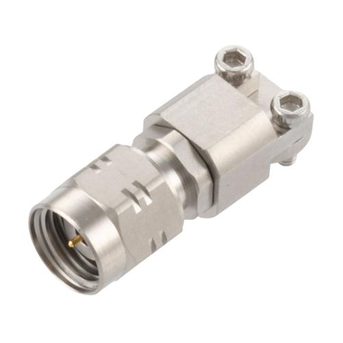 1.85 mm Male (Plug) 2 Hole PCB Narrow Body, 0.0866 Inches End Launch PCB Connector, Solderless FMCN5374