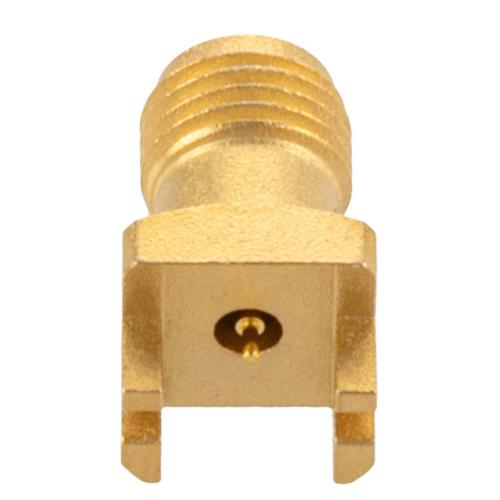 Super SMA Female (Jack) Connector Solder Attachment 0.043 inch End Launch PCB, 0.020 inch Pin Diameter, Up to 26.5 GHz FMCN5380