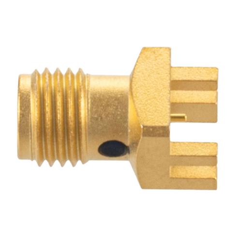 Super SMA Female (Jack) Connector Solder Attachment 0.043 inch End Launch PCB, 0.020 inch Pin Diameter, Up to 26.5 GHz FMCN5380