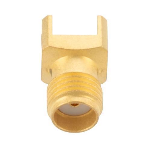 Super SMA Female (Jack) Connector Solder Attachment 0.082 inch End Launch PCB, 0.020 inch Pin Diameter, Up to 26.5 GHz FMCN5383