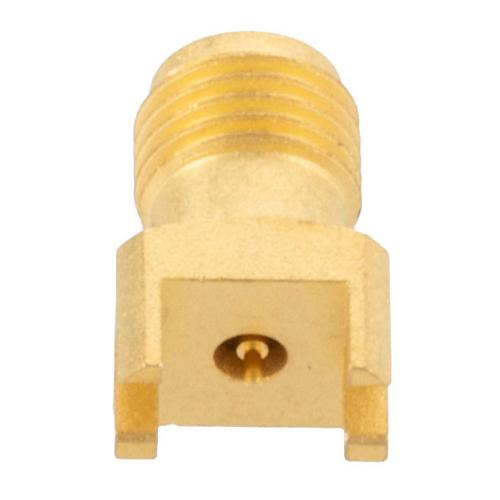 Super SMA Female (Jack) Connector Solder Attachment 0.082 inch End Launch PCB, 0.020 inch Pin Diameter, Up to 26.5 GHz FMCN5383