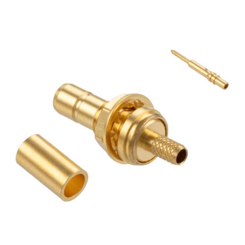 SMB Jack (Female) Bulkhead Connector Crimp Attachment for LMR-100A-PVC, RG174, RG174NM, RG188, RG316, 0.100 Inch Cable FMCN5436