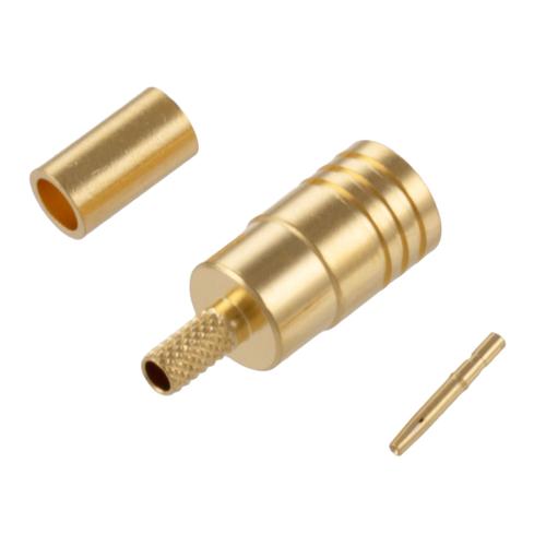 SMB Plug (Male) Connector Crimp Attachment for LMR-100A-PVC, RG174, RG174NM, RG188, RG316, 0.100 Inch Cable FMCN5443