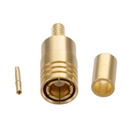 SMB Plug (Male) Connector Crimp Attachment for LMR-100A-PVC, RG174, RG174NM, RG188, RG316, 0.100 Inch Cable FMCN5443