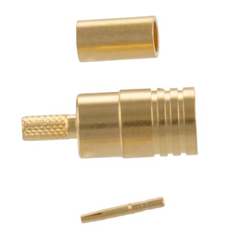 SMB Plug (Male) Connector Crimp Attachment for LMR-100A-PVC, RG174, RG174NM, RG188, RG316, 0.100 Inch Cable FMCN5443
