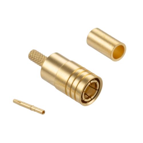 SMB Plug (Male) Connector Crimp Attachment for LMR-100A-PVC, RG174, RG174NM, RG188, RG316, 0.100 Inch Cable FMCN5443