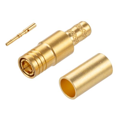 SMB Plug (Male) Connector Crimp Attachment for RG58CU, LMR-195, LMR-195-FR, LMR-195-LLPL, RG303HV, TCOM-195, 0.195 Inch Cable FMCN5444