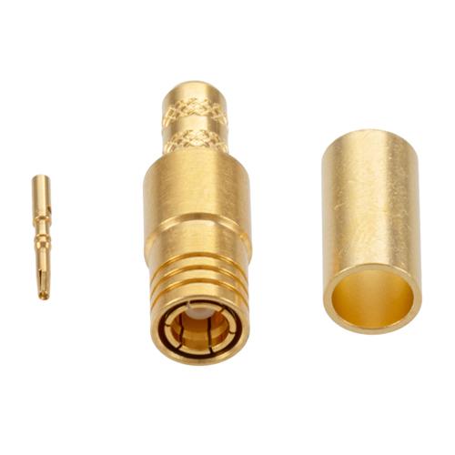 SMB Plug (Male) Connector Crimp Attachment for RG58CU, LMR-195, LMR-195-FR, LMR-195-LLPL, RG303HV, TCOM-195, 0.195 Inch Cable FMCN5444