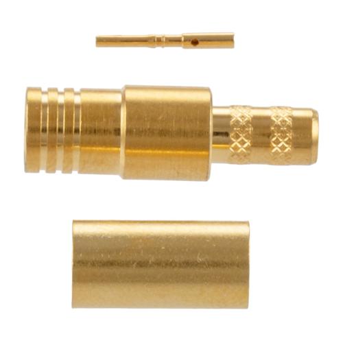 SMB Plug (Male) Connector Crimp Attachment for RG58CU, LMR-195, LMR-195-FR, LMR-195-LLPL, RG303HV, TCOM-195, 0.195 Inch Cable FMCN5444
