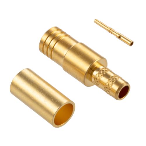 SMB Plug (Male) Connector Crimp Attachment for RG58CU, LMR-195, LMR-195-FR, LMR-195-LLPL, RG303HV, TCOM-195, 0.195 Inch Cable FMCN5444
