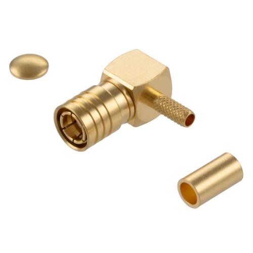 RA SMB Plug (Male) Connector Crimp Attachment for LMR-100A-PVC, RG174, RG174NM, RG188, RG316, 0.100 Inch Cable FMCN5445