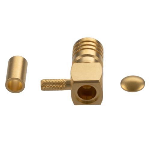 RA SMB Plug (Male) Connector Crimp Attachment for LMR-100A-PVC, RG174, RG174NM, RG188, RG316, 0.100 Inch Cable FMCN5445
