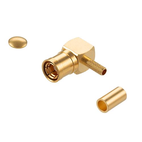 RA SMB Plug (Male) Connector Crimp Attachment for LMR-100A-PVC, RG174, RG174NM, RG188, RG316, 0.100 Inch Cable FMCN5446