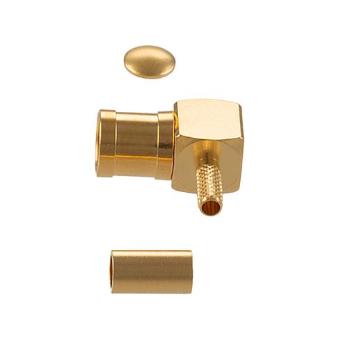 RA SMB Plug (Male) Connector Crimp Attachment for LMR-100A-PVC, RG174, RG174NM, RG188, RG316, 0.100 Inch Cable FMCN5446