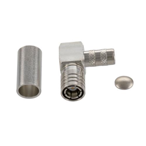 RA SMB Plug (Male) Connector Crimp Attachment for RG58CU, LMR-195, LMR-195-FR, LMR-195-LLPL, RG303HV, TCOM-195, 0.195 Inch Cable FMCN5447
