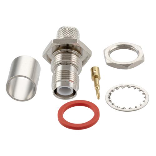 RP TNC Jack (Female) Bulkhead for RG213HV, RG8, LMR-400, LMR-400-DB, LMR-400-UF, LMR-400-UF-FR, TCOM-400 Cable FMCN5449