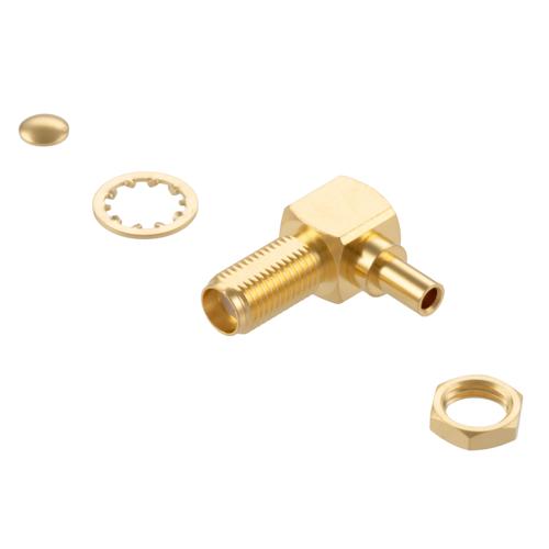 RA SMA Female Bulkhead Connector Solder Attachment for RG405, FM-SR086CU, FM-SR086TB, FM-SR086CUTN, FM-SR086TBJ Cable FMCN5450